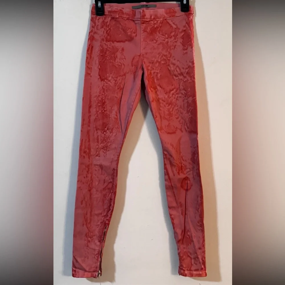 Joe’s Jeans Pink Tie Dye Jeggings XS High Rise Skinny Stretch Ankle Zip Pants